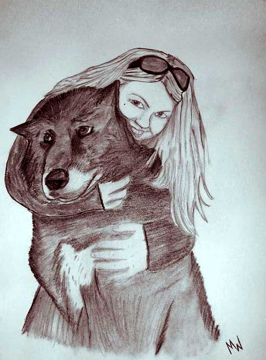 Volunteer Michelle Drew this Sketch of Samson