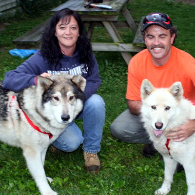 Tiponi and Kiona with their new mom & dad July 2009